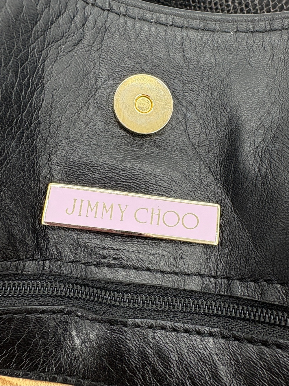 Jimmy Choo Pony Hair Fuchsia and Black Leopard-Print Tote - Picture 9 of 15